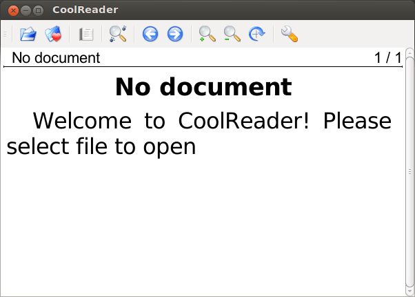 CoolReader 3. Окно прграммы
