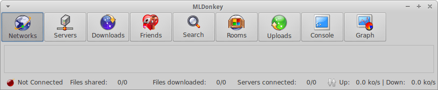 MLDonkey. Главное окно