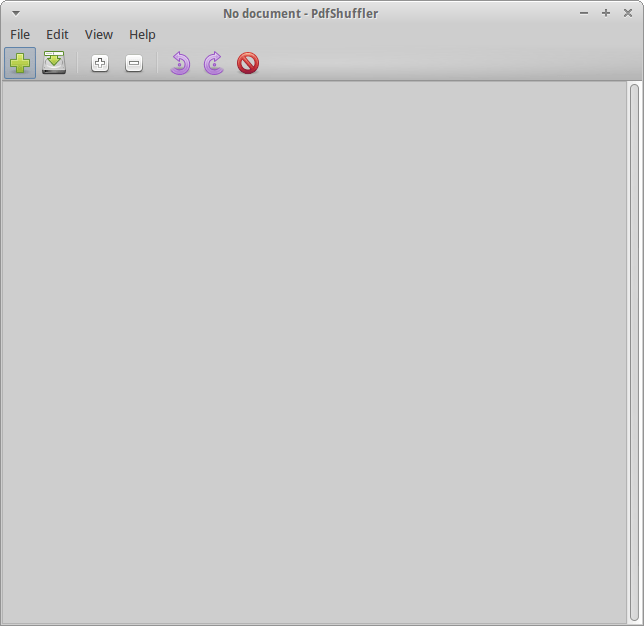 PDF-Shuffler. Окно программы
