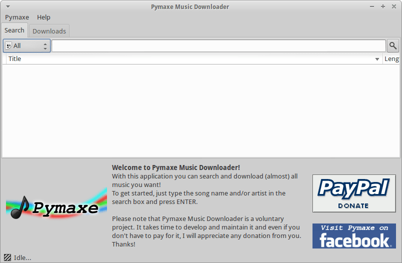 Pymaxe. Окно программы