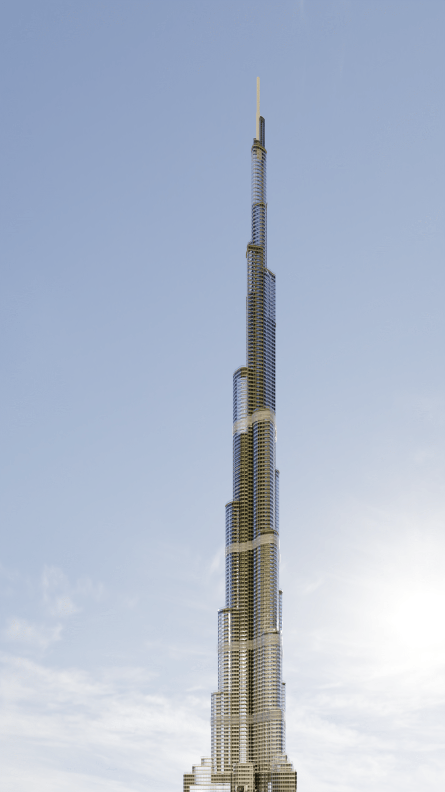 Blender. 3D модель Khalifa tower (Burj Khalifa) 2