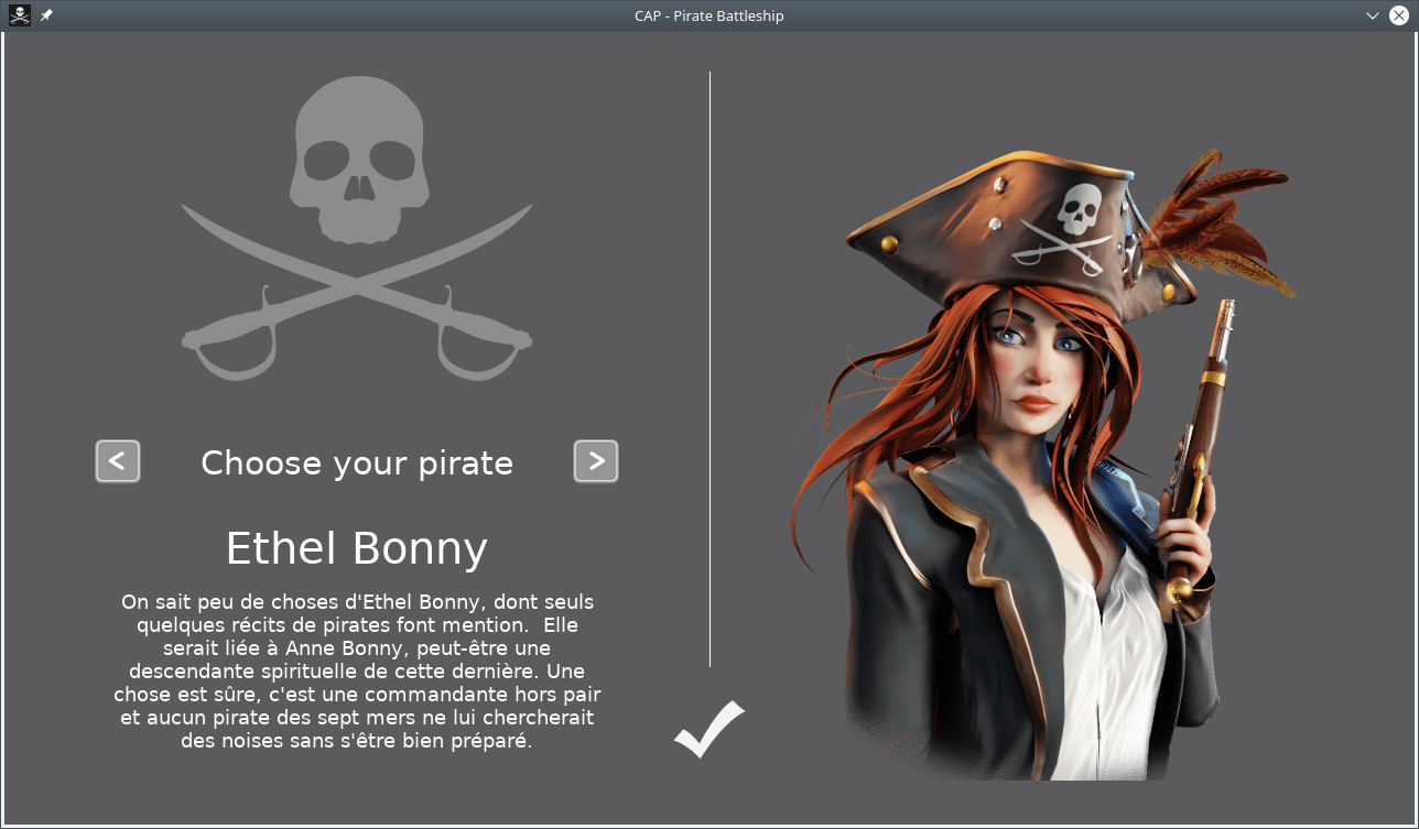 CAP - Pirate Battleship. Выбор персонажа