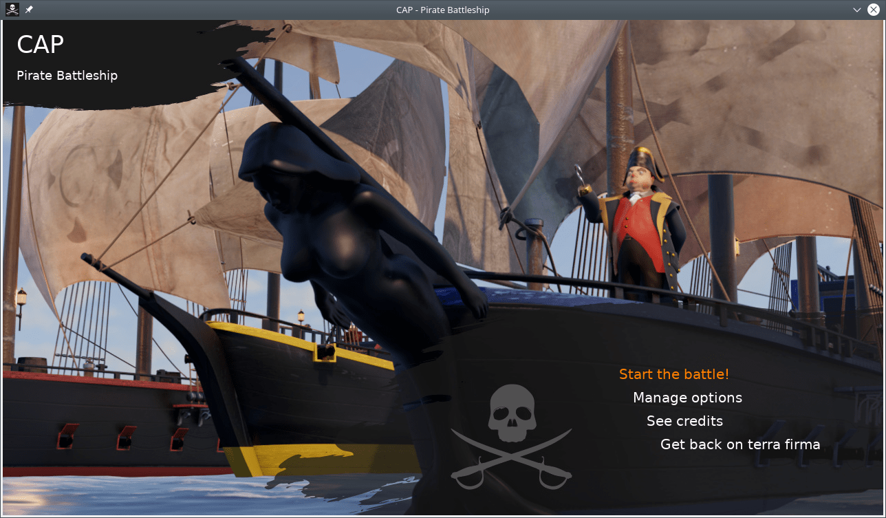 CAP - Pirate Battleship. Меню игры