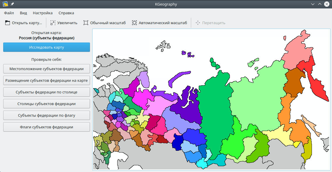 KGeography. Карта страны