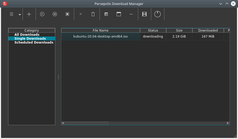 Persepolis Download Manager. Главное окно программы