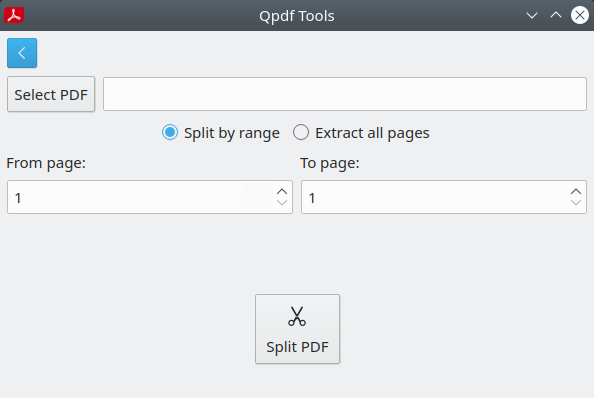 Qpdf Tools. Разъединение PDF файлов