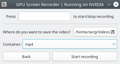 GPU Screen Recorder. Запись видео с экрана