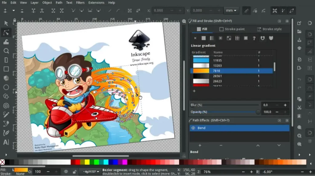 Inkscape. Главное окно приложения. Скриншот взят с официального сайта