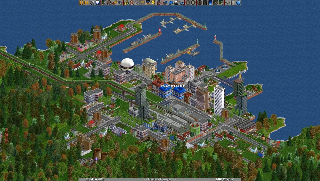 OpenTTD. Порт. Скриншот взят с официального сайта