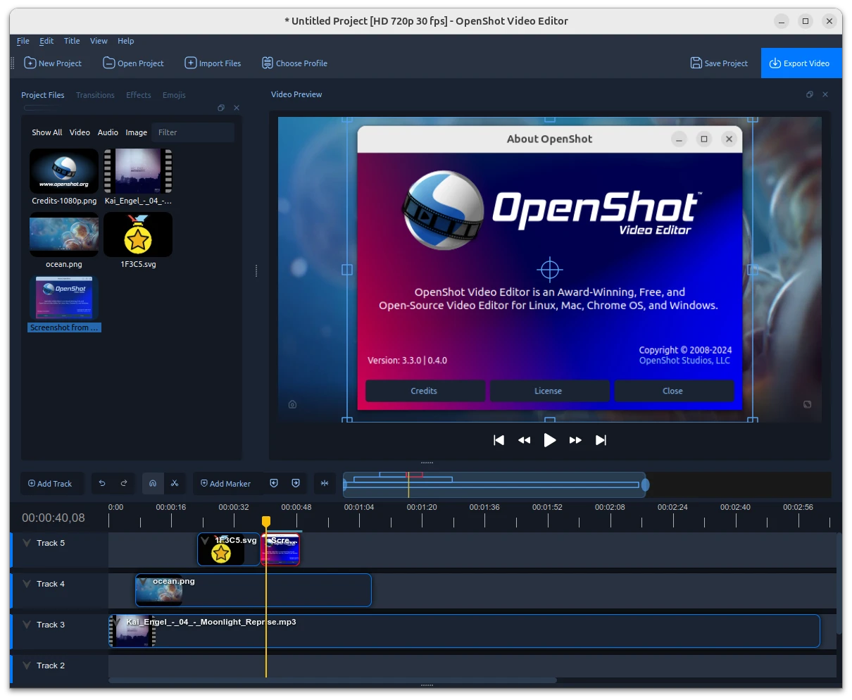 Выпуск OpenShot 3.3