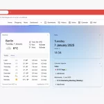 Vivaldi 7.1. Виджет погоды. Скриншот взят с официального сайта