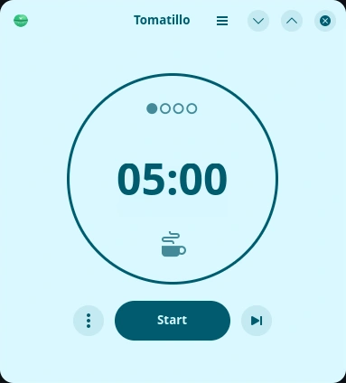 Tomatillo. Таймер короткого перерыва