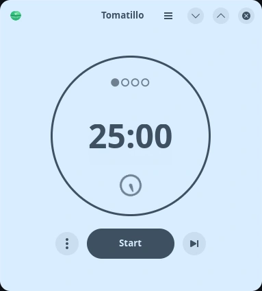 Tomatillo. Таймер рабочей сессии
