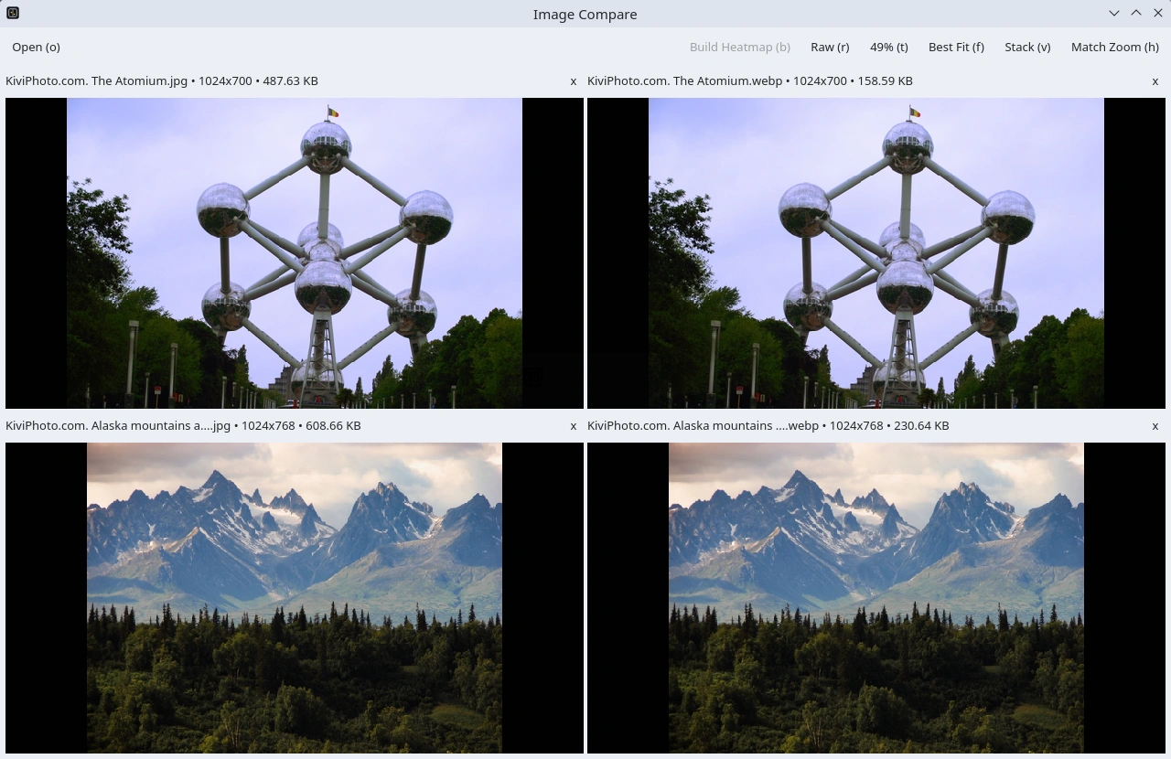 Image Compare. Отображение сеткой 4 и более изображений