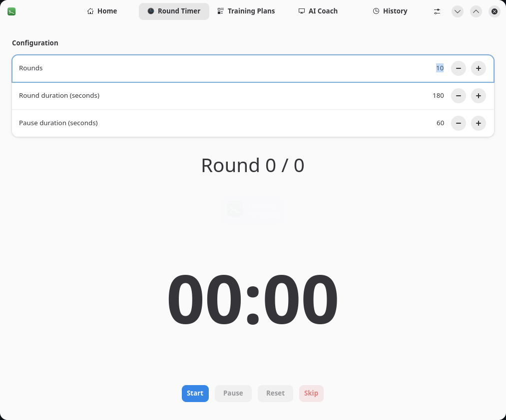 Workout Timer. Выбор количества раундов и его продолжительность