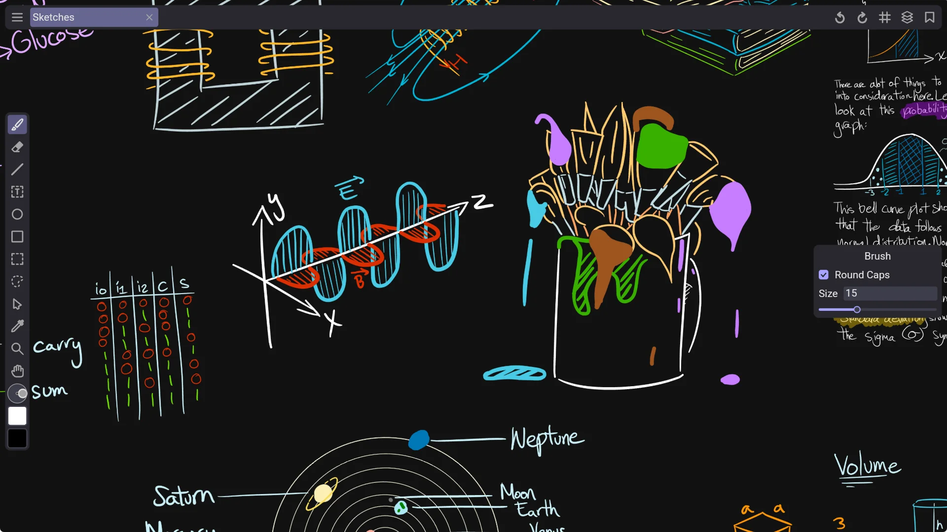 InfiniPaint. Эскизы. Скриншот взят с официального сайта